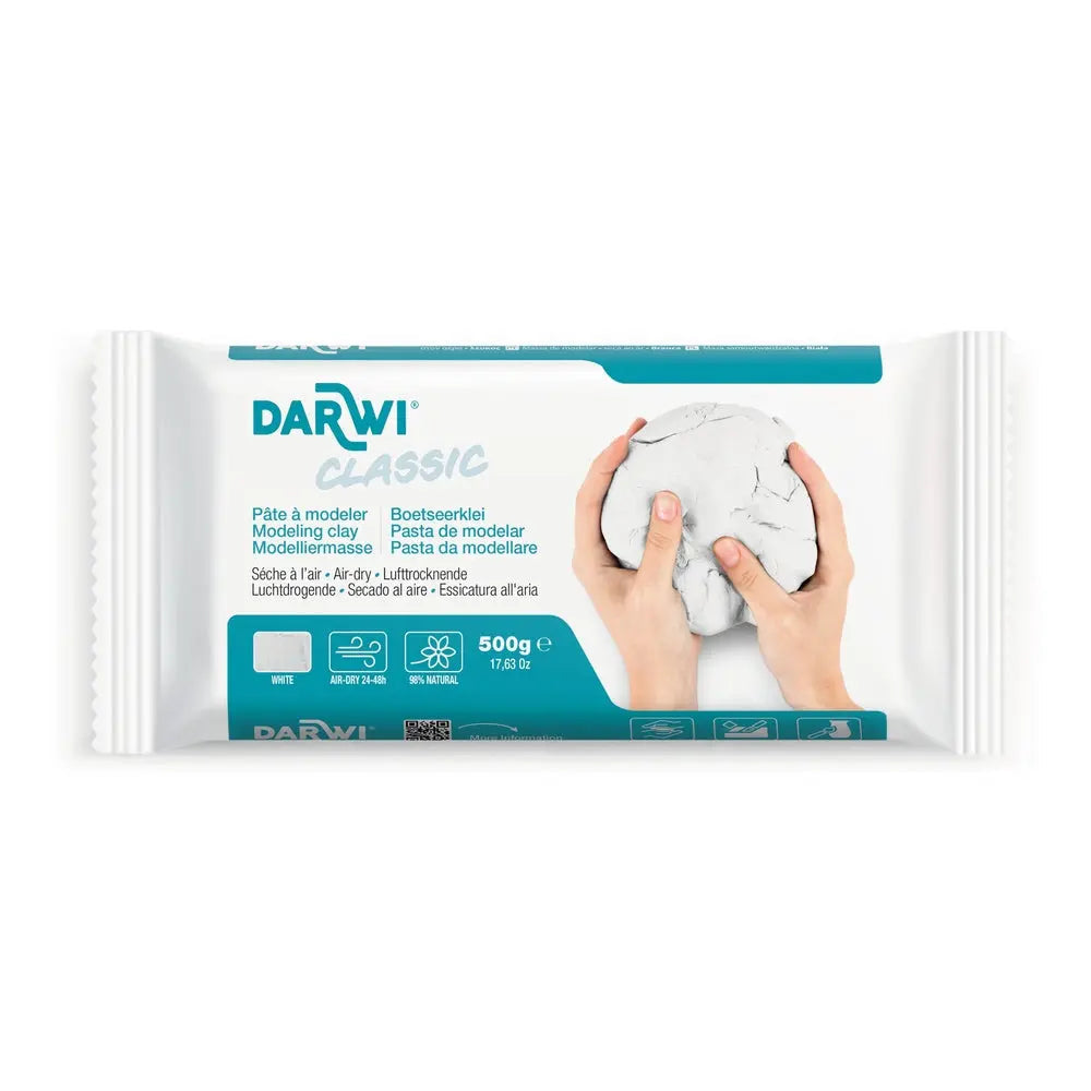 Darwi Classic White Air Dry Modeling Clay 500g