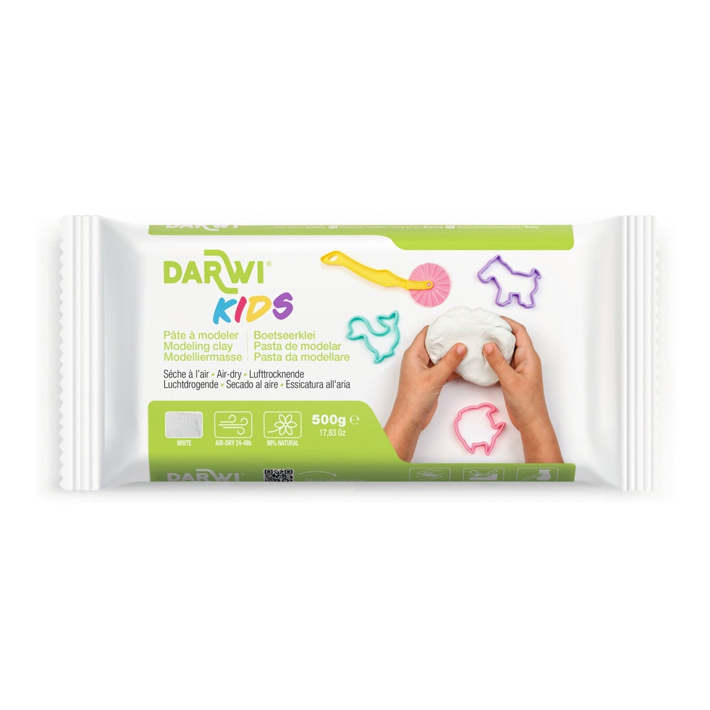 Darwi Kids White Air Dry Modeling Clay 500g