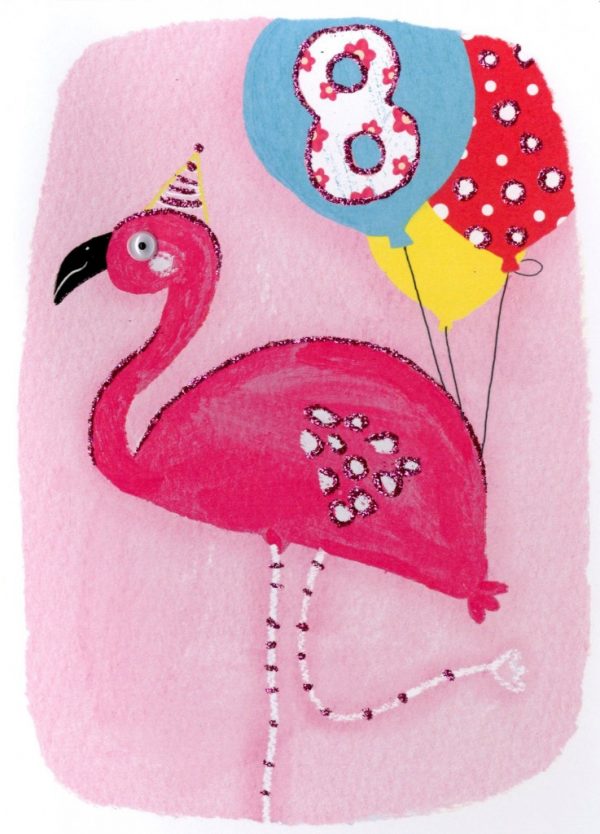 8 Birthday Flamingo