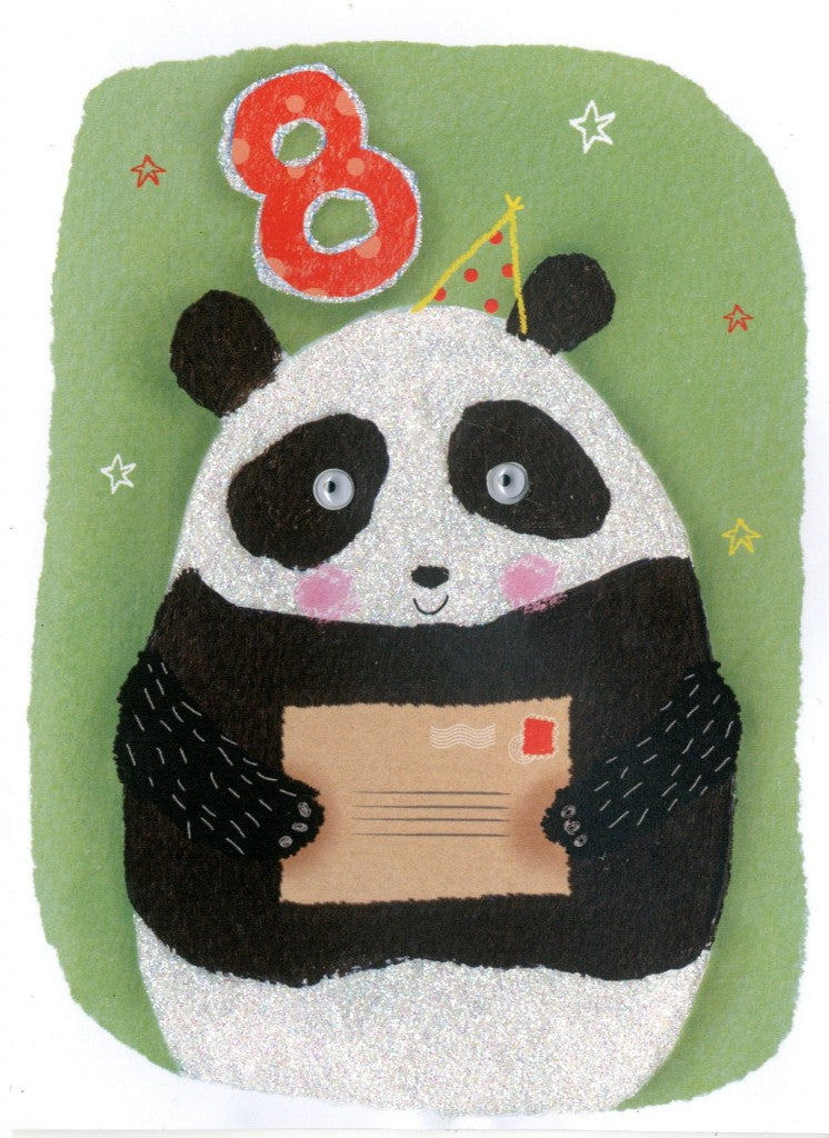 8 Birthday Panda Blank