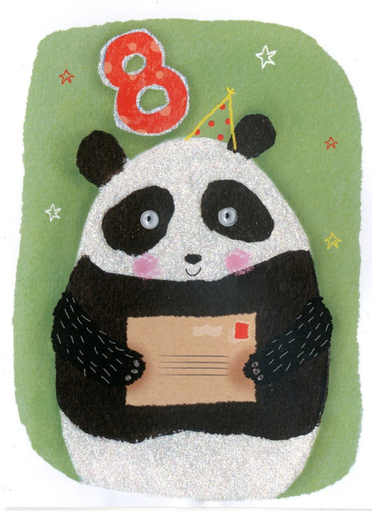 8 Birthday Panda Blank
