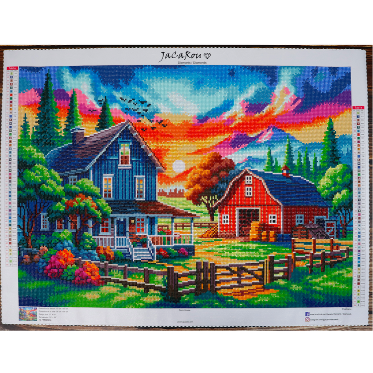 Diamonds Farm House 27X20"