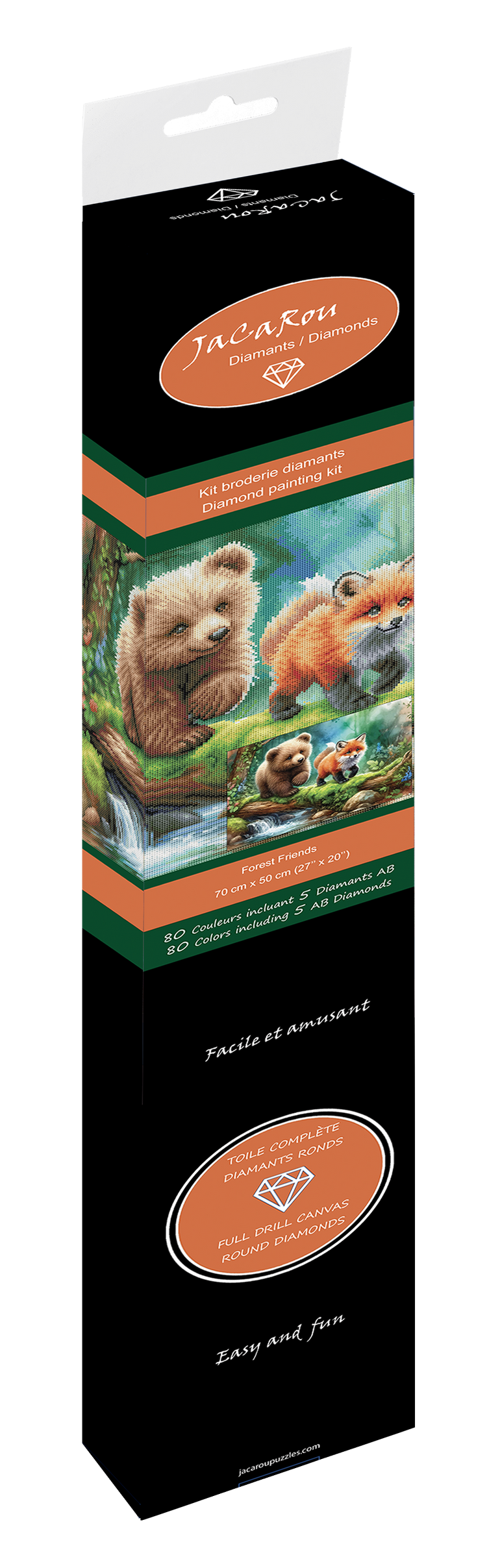 Diamond Forest Friends 27X20"