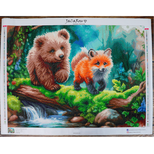 Diamond Forest Friends 27X20"