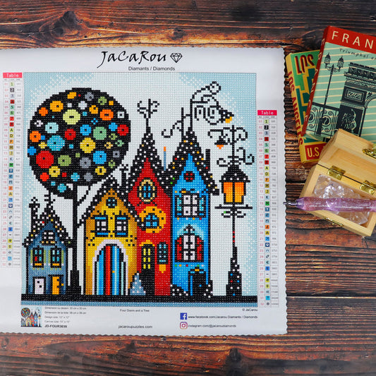 Four Doors and a Tree 12X12"