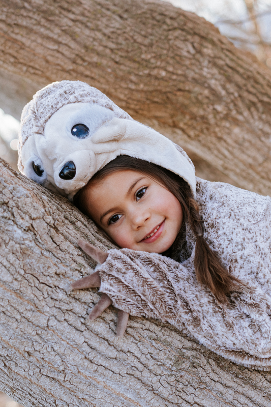 Cute & Cuddley Sloth Cape Age 4-6