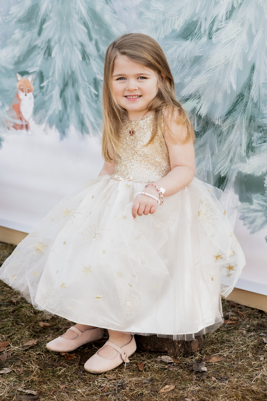 Golden Glam Party Dress Ages 3-4