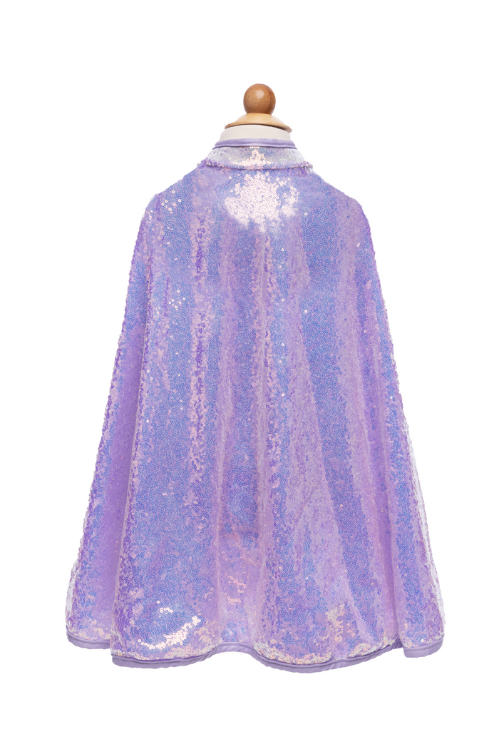 Lilac Sequin Cape Age 7-8