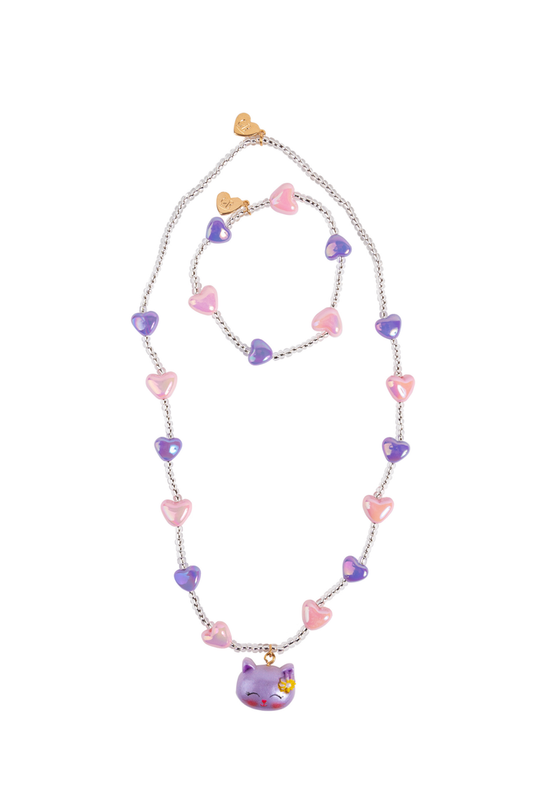 Lovely Kitty Necklace and Bracelet