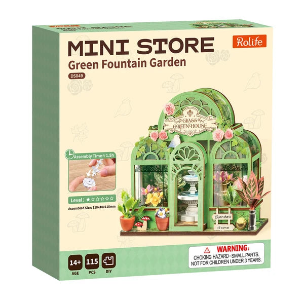 Mini Store Green Fountain Garden