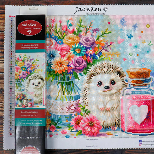 Diamond Sweet Hedgehog Love 23X19"