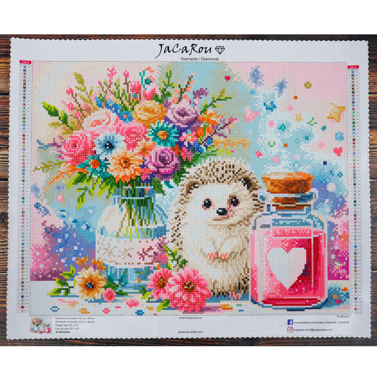 Diamond Sweet Hedgehog Love 23X19"