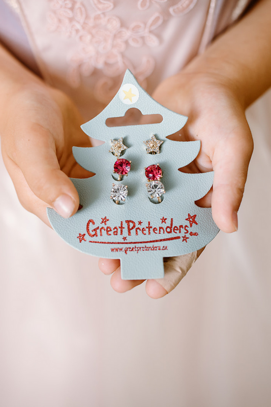 Holiday Pleather Tree Clip on Earrings (3)