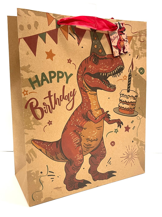Happy Birthday Dinosaur Gift Bag