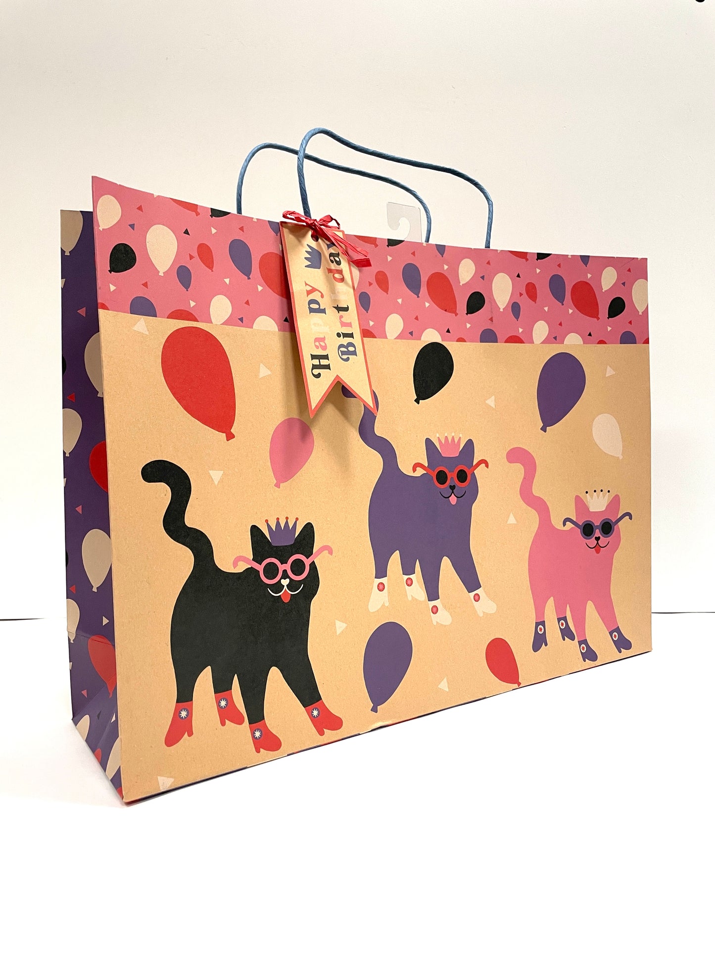 Party Cats Happy Birthday Large Gift Bag