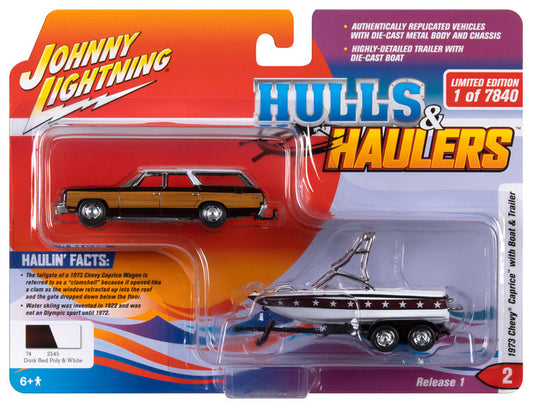 Chevy Caprice with Boat & Trailer 1973 1/64