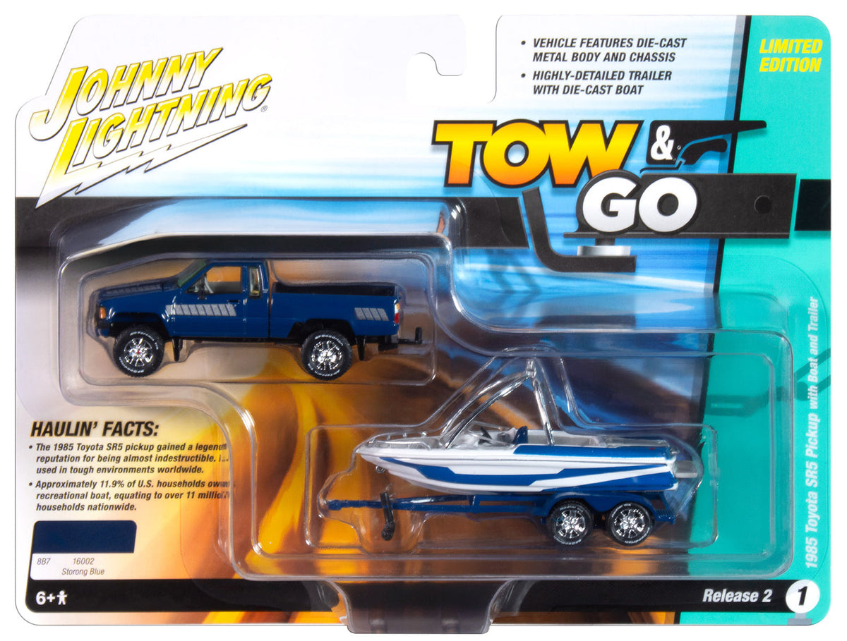 Toyota SR5 Pickup with Boat & Trailer 1985 1/64