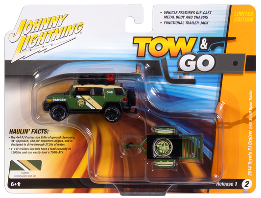 Toyota FJ Cruiser with Small Open Trailer 2014 1/64