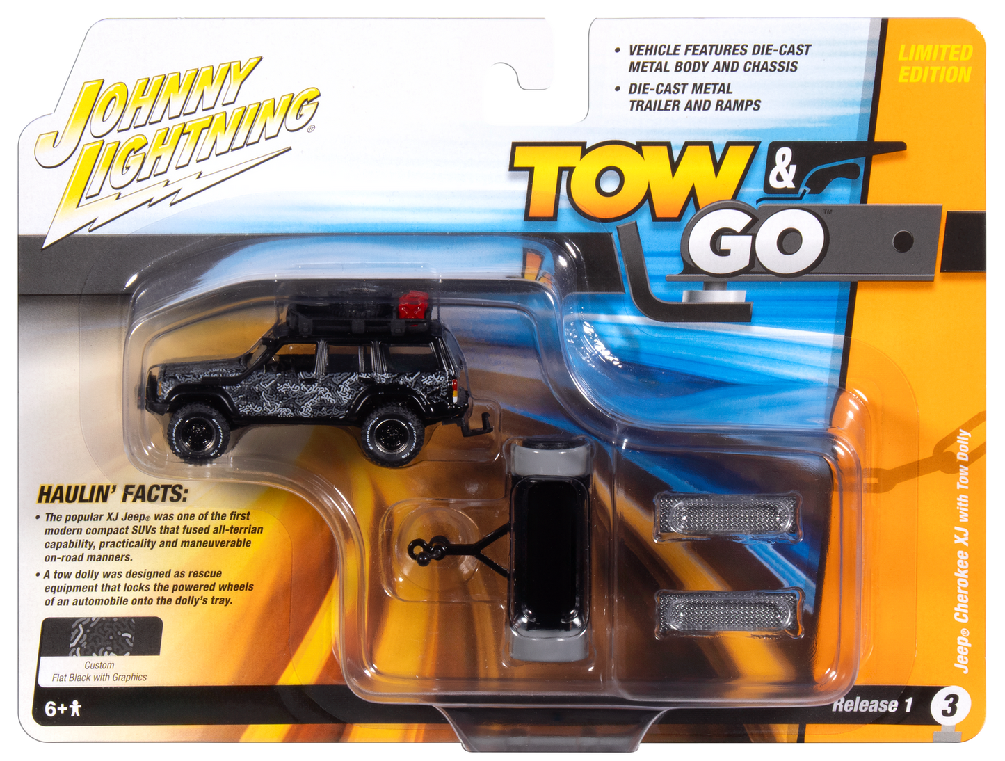 Jeep Cherokee XJ with Tow Dolly 1/64