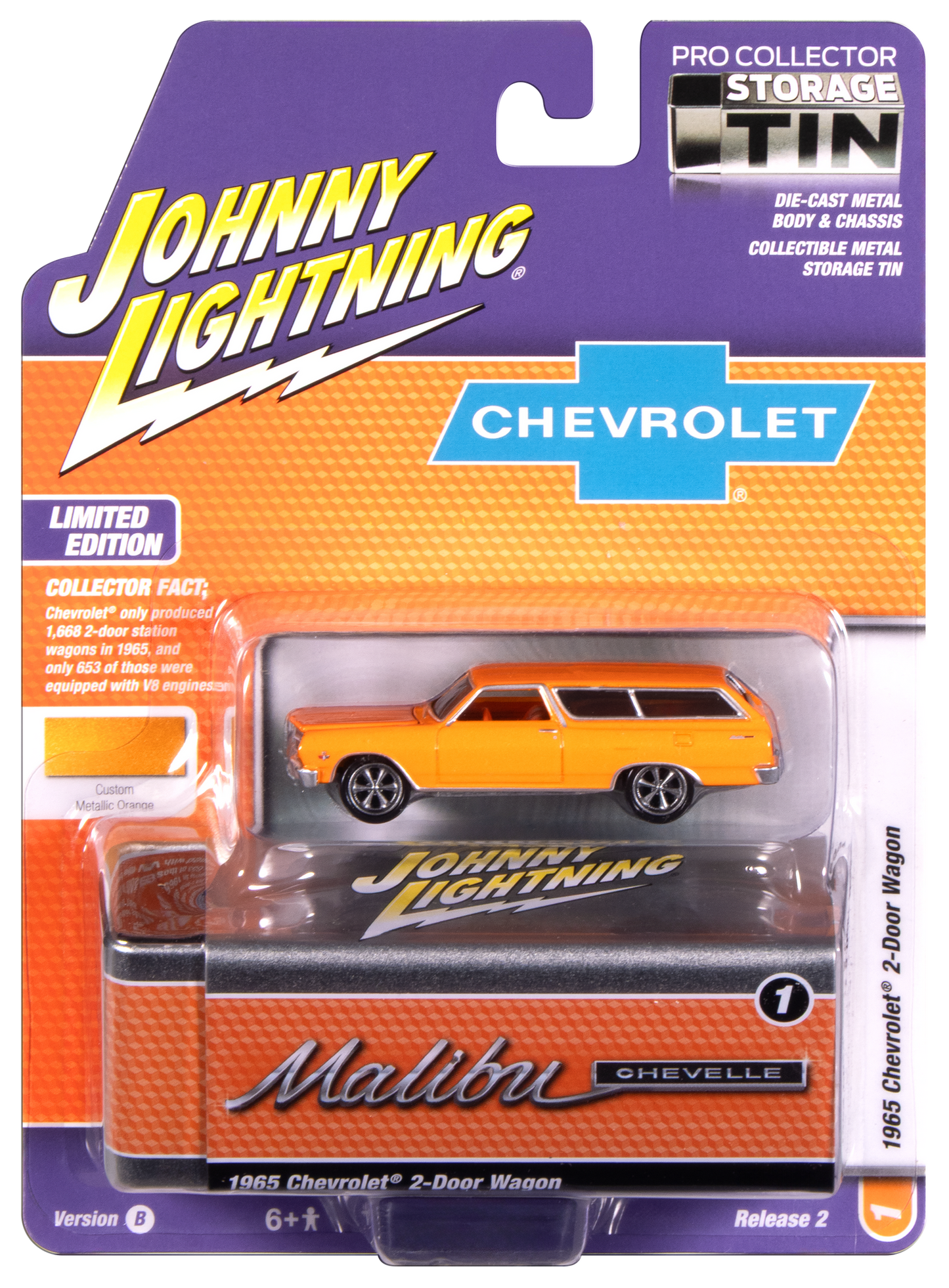 Storage Tin Chevrolet 2-Door Wagon 1965 1/64