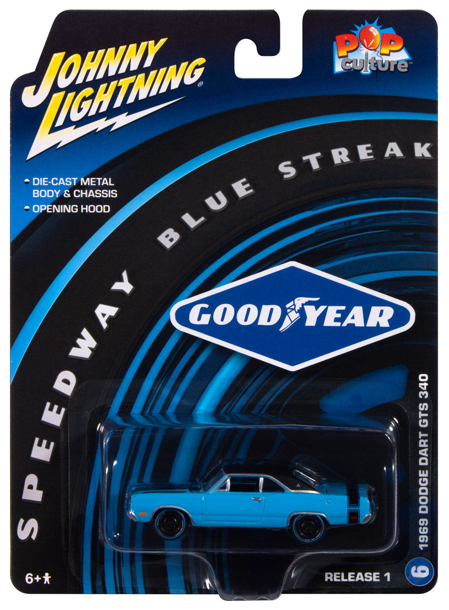 Dodge Dart GTS 340 1969 1/64 - Speedway Blue Streak - Pop Culture