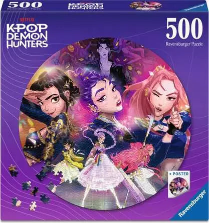 K-Pop Demon Hunters - For the Fans 500pc circular jigsaw puzzle