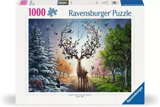 Deer at Day and Night 1000pc jigsaw puzzle