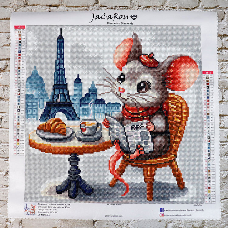 Diamond One Mouse in Paris16X16"