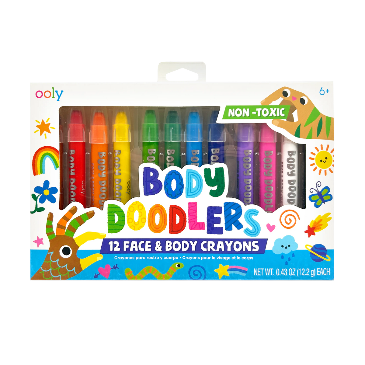 Body Doodlers - 12 Face & Body Crayons