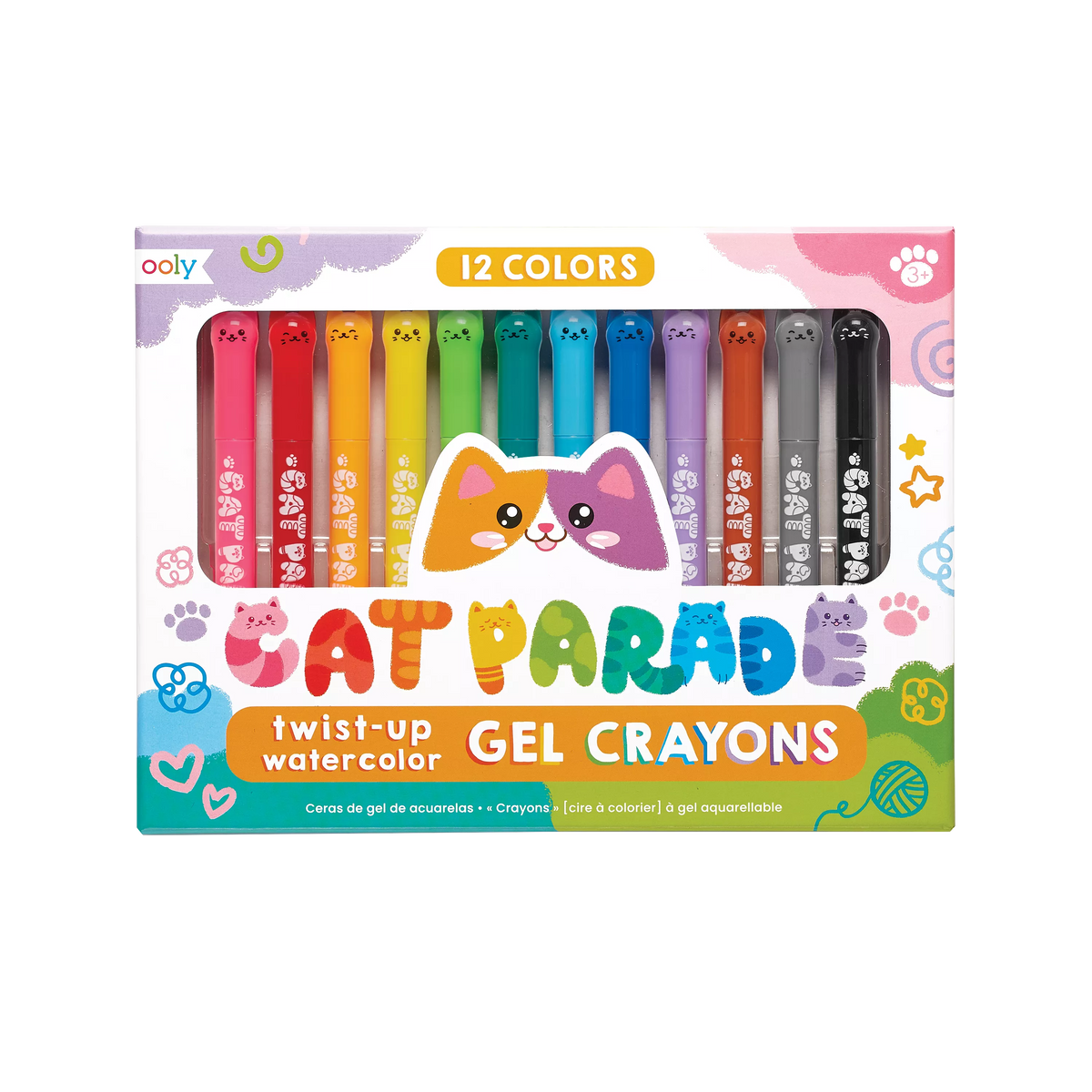 Cat Parade Twist-Up Watercolor Gel Crayons
