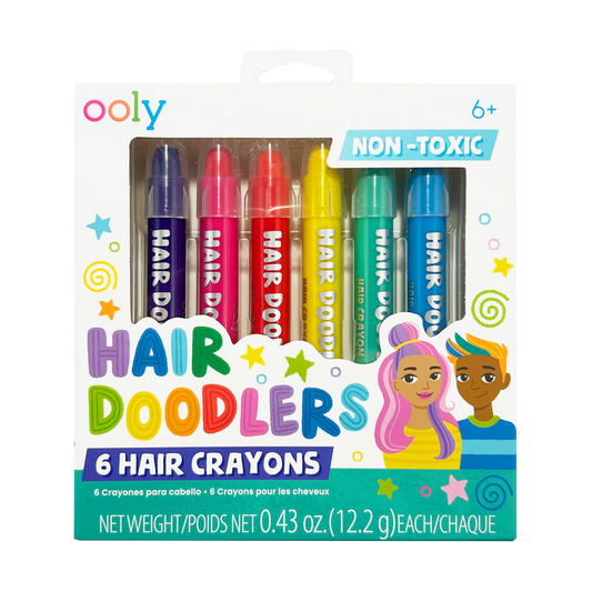 Hair Doodlers (6 hair crayons non-toxic)