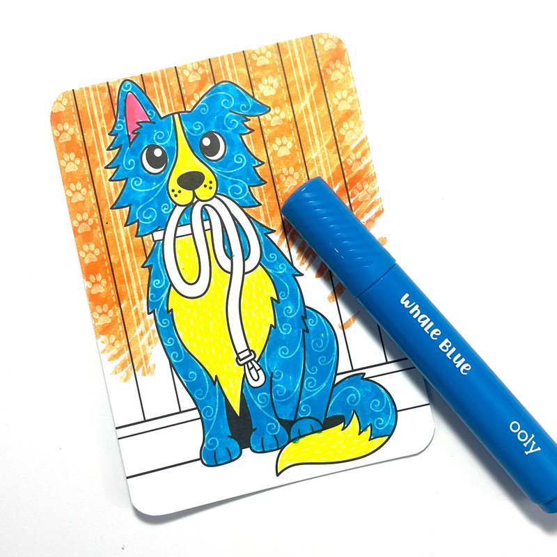 Ooly Under Cover Art Hidden Pattern Coloring Dog Days 12 Designs