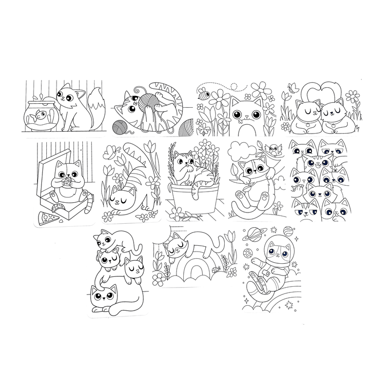 Ooly Under Cover Art Hidden Picture Coloring Smitten Kittens
