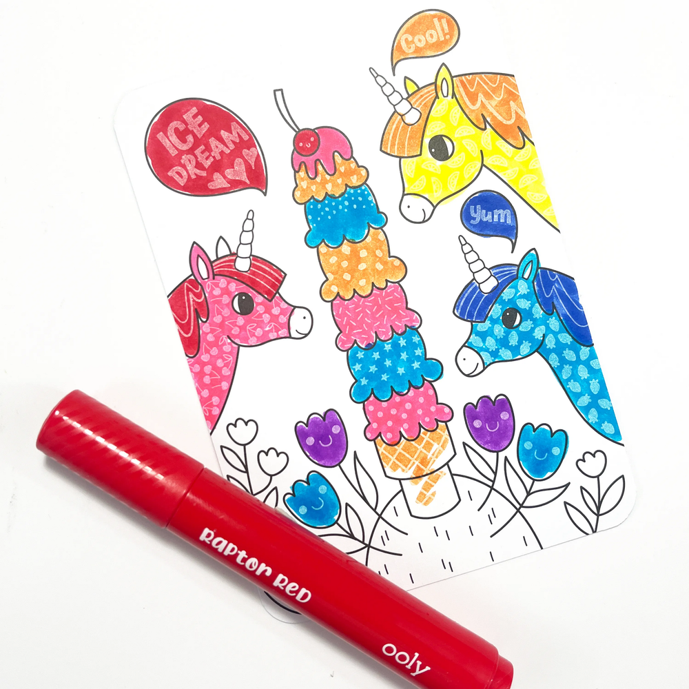 Ooly Under Cover Art Hidden Patterns Coloring Unicorn Friends