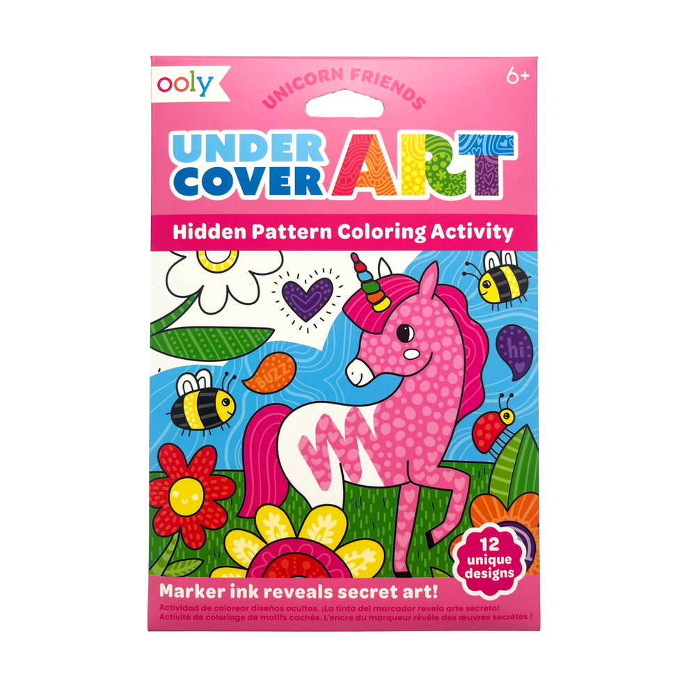 Ooly Under Cover Art Hidden Patterns Coloring Unicorn Friends