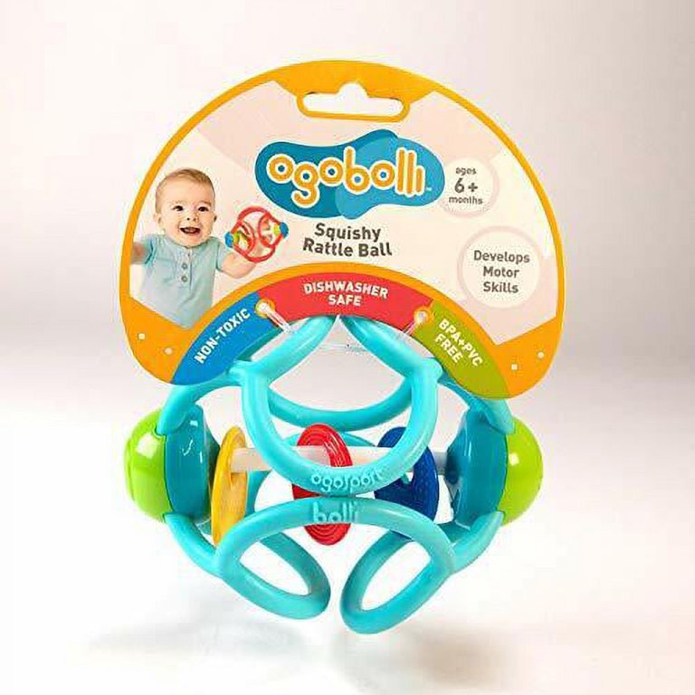 Ogobolli Squishy Rattle Ball Blue