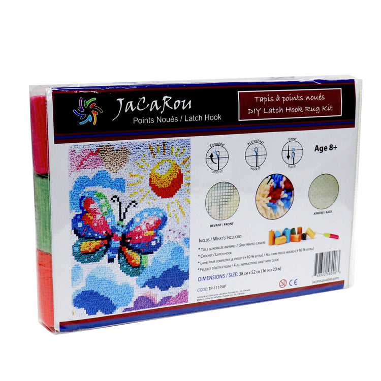 Latch Hook Rug Kit Butterfly & Sun 16X20"