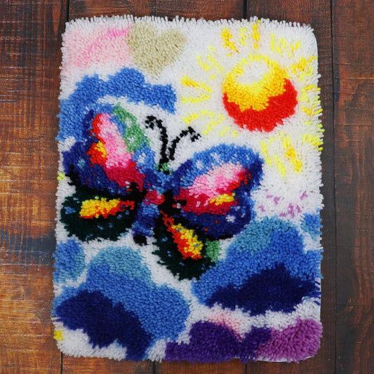 Latch Hook Rug Kit Butterfly & Sun 16X20"