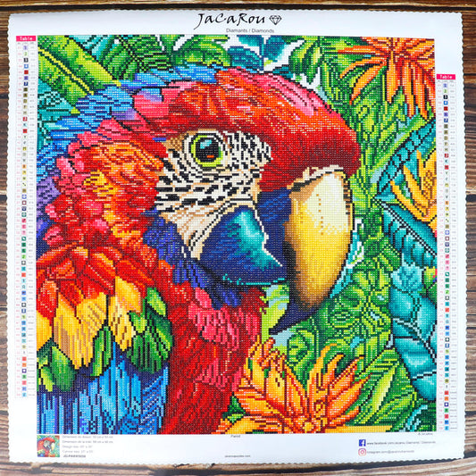 Diamond Parrot 20X20"