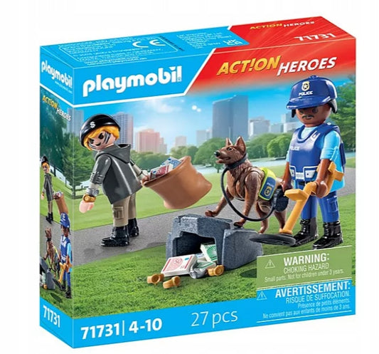 Action Heroes Police Search with Dog