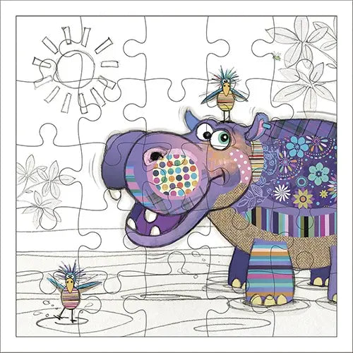 Hippo 25pc Puzzle with Card & Envelope