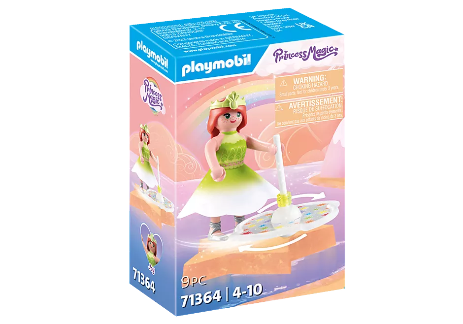 Princess Magic Rainbow Spinning Top with Princess