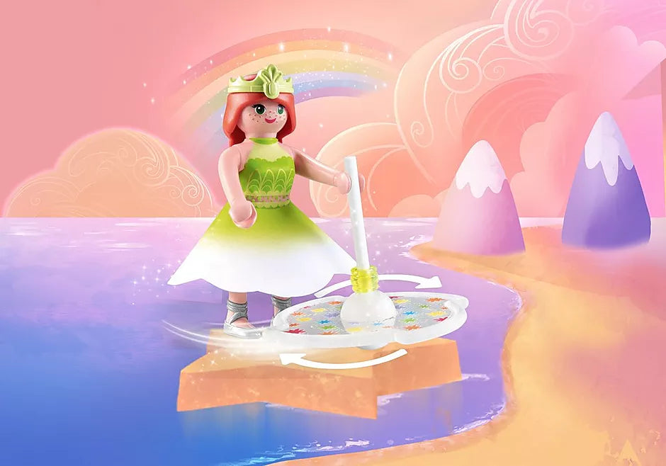 Princess Magic Rainbow Spinning Top with Princess