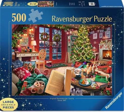 Cozy Christmas Retreat 500pc Large piece puzzle