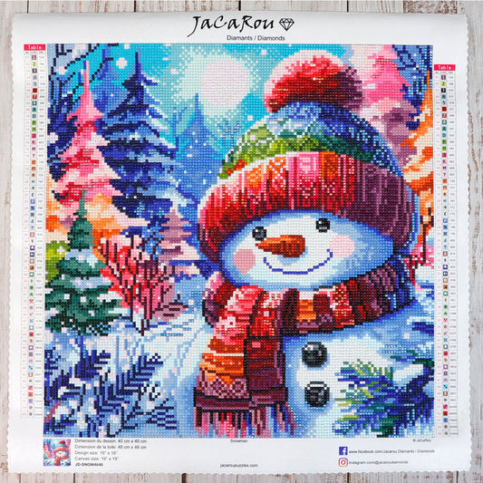 Diamond Snowman 16X16"