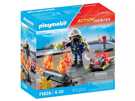 Action Heroes Firefighter with Water Pump