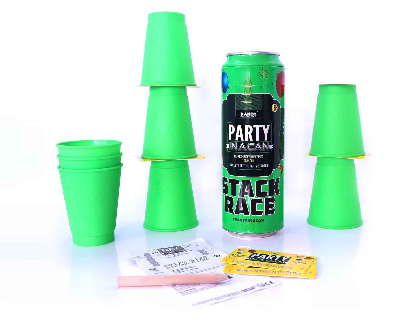 Party in a Can Stack Race – Hobby and Toy Central