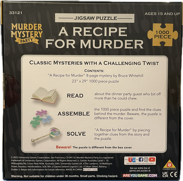A Recipe for Murder 1000pc