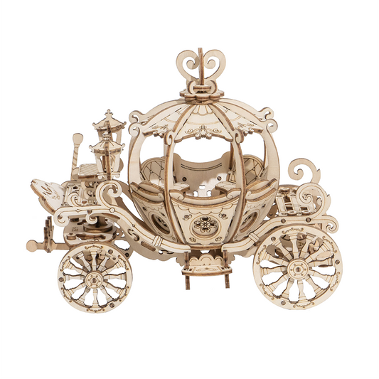 3D Wooden Puzzle Pumpkin Cart