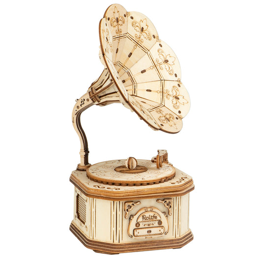 3D Wooden Puzzle Gramophone